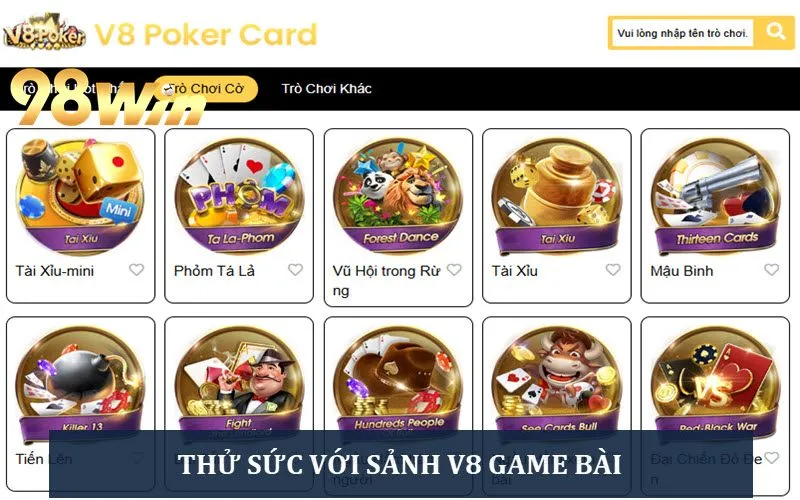 Sảnh V8 Game bài